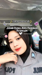 Jilbab Dinas Anti Tembem KUALITAS PREMIUM POLWAN