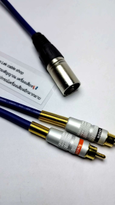 สาย Y XLRผู้1-RCA2 L/R สายยี่ห้อDynacom หัวXLR ยี่ห้อMitsumi หัว RCA Union