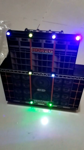 mainan speaker sound horeg musik dan lampu DT18 buat pasang dimobil truck pickup DT18 miniatur speaker