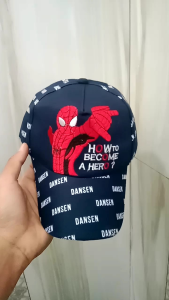 topi anak bordir spiderman sablon dansen/topi baseball anak spiderman