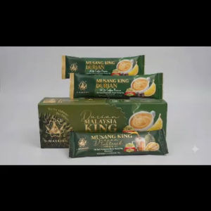 D.MasKing Musang King Signature Collection 3 Sachets: 2 Durian White Coffee & 1 Durian Teh Tarik