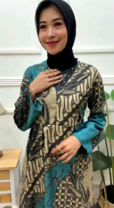 BISA COD GAMIS BATIK FASHION WANITA TERBARU MAXI BUMIL/BUSUI  BUSANA MUSLIM