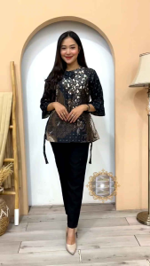 Aasan Batik Wanita Baju Blouse Seragam Kantor M L XL XXL