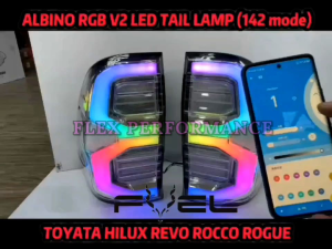2025 NEW STOCK REVO ROGUE 142MODE RGB TAIL LAMP PHONE APPS LED ALBINO SMOKE BLACK TOYOTA HILUX ROCCO LIGHT LAMPU BELAKANG FLEX PERFORMANCE