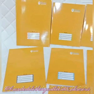 (1PCS) BUKU TULIS ANAK SEKOLAH / PERALATAN SEKOLAH ANAK / BUKU TULIS BAMBO / BUKU TULIS SAMPUL COKLAT / BUKU TULIS MOTIF KRAF TEBAL / BBK634240 / BB09322