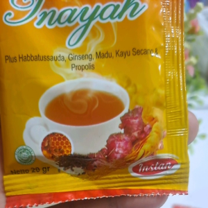Jahe merah Super inayah instant harga 1 sachet plus ginseng madu dan propolis