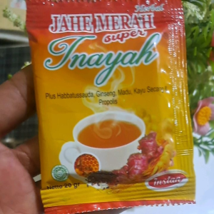 Jahe merah Super inayah harga 1 renceng isi 12 sachet