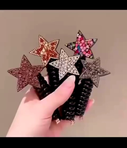 Ikat Rambut kawat Telepon Bintang berlian Warna-warni karet Ikat Rambut Gadis / Kuncir Ikat Rambut Spiral Bintang Berlian Anak Perempuan Ikat Karet Spiral Aksesoris Ponytail Fashion Korea