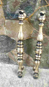 Gagang Pintu Rumah Kuningan Set Kunci Antik Motif Bimo Ukir 45 cm 2 Pcs