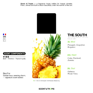 Scent Of Tropis - THE SOUTH | Eau de Parfum 35 ml | Parfum Fresh Pria Tahan Lama