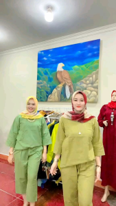 Cozie Oneset Setelan Wanita Terbaru (Top+Pants) Saku 7