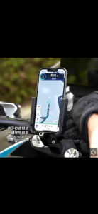 MOTOWOLF MH6C Motorcycle Phone Holder Anti-Vibration Quick Lock Mobile Phone Mount for Motorbike