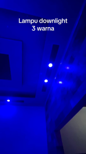 LAMPU LED PLAFON 3W 5W 6W 7W HIAS RUMAH DOWNLIGHT INBOW LUBANG TANAM BIRU KUNING UNGU
