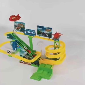 Urban Track Park Car Playset Spiral Track Ramp Bridge & Parking Garage Toy