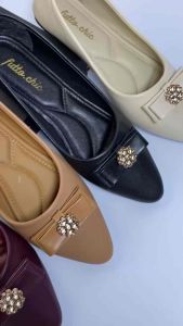 Futto.chic sepatu flatshoes wanita cantik pita tumpuk 03