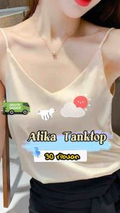 [Delisya.id] ATIKA KOREAN TOP SATIN/TANK TOP SATIN/ATASAN SATIN/ATASAN CASUAL/ATASAN WANITA 071 Atasan V neck Tanktop