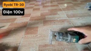 Máy phay gỗ Ryobi hàng bãi xài điện 100 volt cốt 6mm
