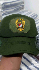 Topi tactical coak hijau logo TNI AD