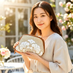 ส่งผ่าผิว กระเป๋าของขวัญ Esteeผ้า ครึ่งวงกลม กระบวนการกับเครื่องสำอางหรือของอเนกประสงค์