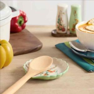 The Pioneer Wiman Ceramic Spoon Rest Painted Meadow One (1) Piece