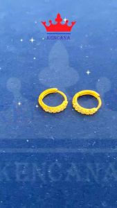 Anting Perak 925 Asli Jepit Donat Mata Putih Full Anak & Dewasa Sepuh Emas 24k