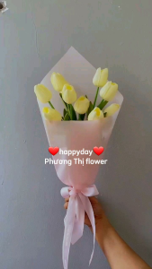 Hoa tulip giả bó hoa tulip hoa tulip bó hoa tặng sinh nhật