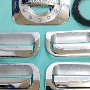 Paket Cover Handle Outer Pintu Cover Pengaman Pintu Mobil Tutup Tangki Bensin Avanza 2004-2011Chrome