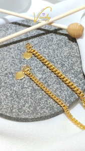VINDYMY 916/22K Gold Bracelet | Rantai Tangan Emas 916 Gajah Licin Design