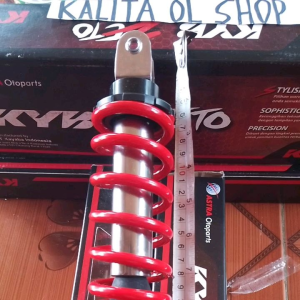 SHOCKBLEAKER BELAKANG MOTOR HONDA BEAT VARIO SCOOPY YAMAHA MIO. MERK KAYABA ZETO WARNA MERAH. KAYABA SYLISH SPORTY