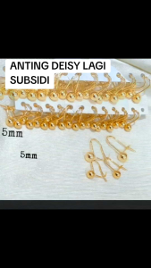 Anting desi dewasa anting cantik model baru anti karat anti luntur diameter 5mm 3mm