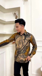 Kemeja Batik Lengan Panjang Pria Dewasa All Size Modern Terbaru Terlaris