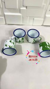 Cangkir/Mug Enamel Blirik 7cm | Cangkir Jadul Klasik Gelas Blurik