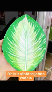 Dĩa hột xoài dĩa lá in vân lá nhựa hình chiếc lá đĩa phíp lá melamine Leaf dish F-HXL06 - gia dụng Nari