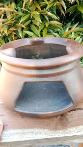 Angklo keren tempat masak tanah liat tungku grabah 23cm