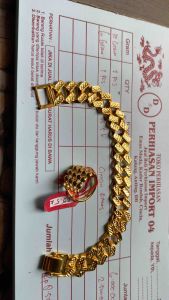 Set an Gelang terlaris sisik naga dan cincin emas24k sudah free surat dari toko