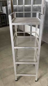 ชั้นคว่ำจานอลูมิเนียม ชั้นวางของอเนกประสงค์ 4 ชั้น 40*40*120 cm