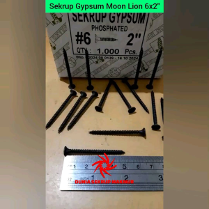 (50 pcs) Skrup Gypsum Moon Lion 6x2 Sekrup Gipsum 5CM