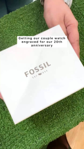FREE ENGRAVING 100% Original Fossil His and Her Fenmore Midsize Multifunction Stainless Steel Watch Gift Set