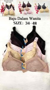 [Ready Stock]2008#Baju Dalam Wanita / Middle-aged Size 36 - 48 Women bra Full Cup