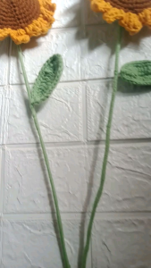 Tangkai Bunga Matahari Rajut Crochet Handmade untuk Buket