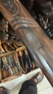 Golok Kebun Patimura Ukir Seni Motif Macan Asli Baja Per Premium Super Tajam