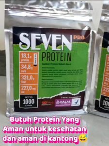 SEVEN PRO PROTEIN Whey Protein Plain bubuk kedelai murni 500 gr