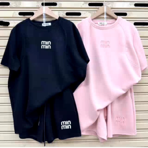 ชุดเซท 2 ชิ้น (มี 7 สี) เสื้อโอเวอร์ไซส์ + กางเกงขาสั้น ผ้าเนื้อดีงานสวย ชุดใส่เที่ยว ชุดสวยๆ ชุดลำลอง