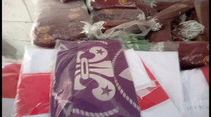 Syal Scraf Paskibra Merah Polos Bijian