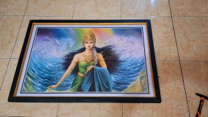 Hiasan Dinding Cetak Poster Ratu Pantai Selatan Plus bingkai ukuran 95cmx65cm