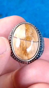 CINCIN BATU AKIK GALIH KELOR "TAPAK JALAK" NATURAL ALAMI