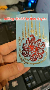 Miếng dán trang trí hình Hồ ly màu đỏ