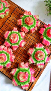 Alat Dapur Set Cetakan Kue Carabikang Kaki 3 Flat Tebal isi 7 Lubang Aluminium / Cetakan Dapur Kue Bikang Mawar Loyang Kitchenware Tradisional