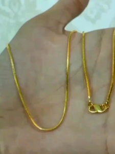 kalung model tulang belut titanium anti karat