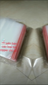 100 cái túi zip chỉ đỏ loại nhỏ .